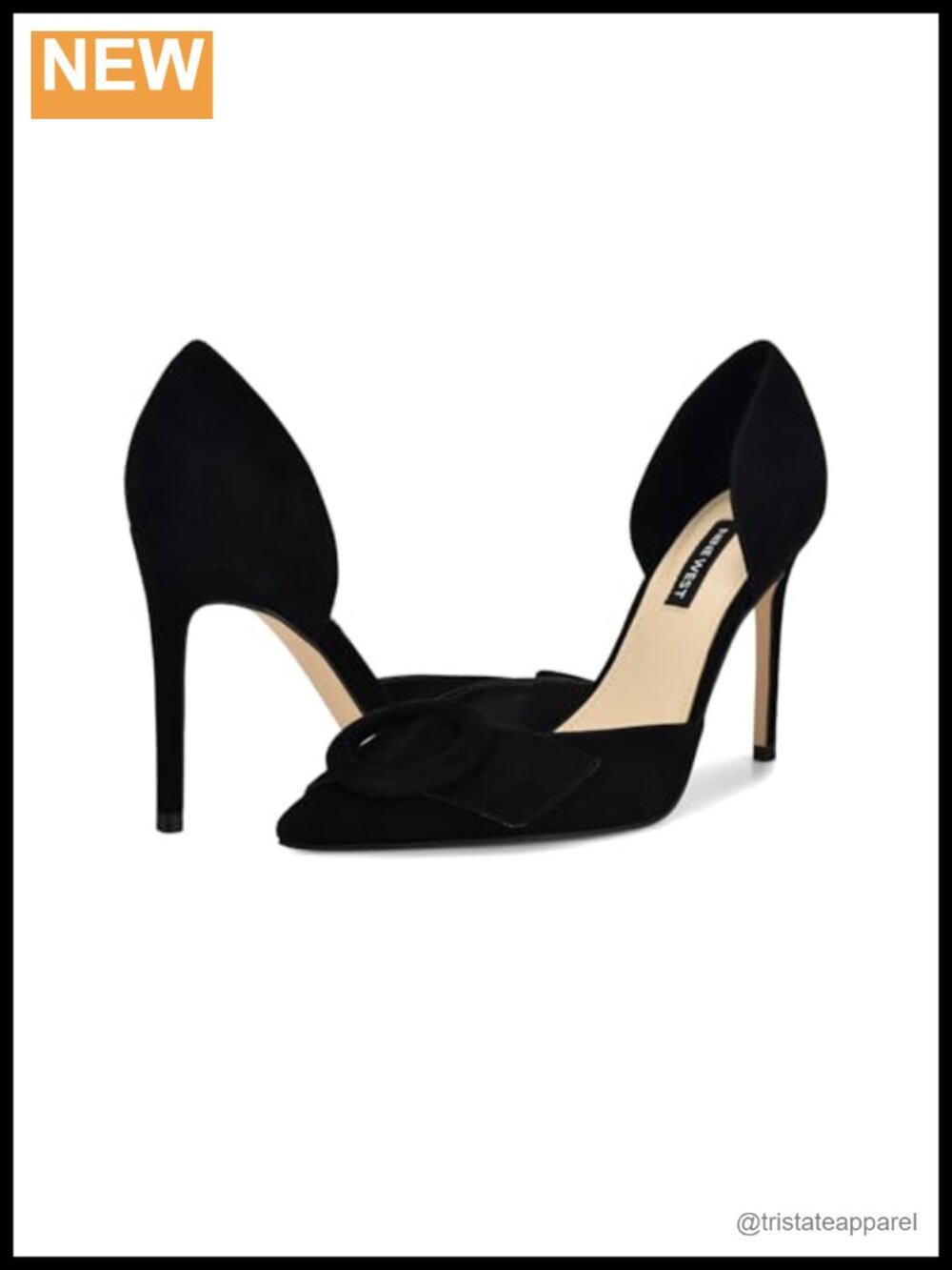 Nine West Frolly Suede Stiletto Heel Pointy Toe Dress Pumps